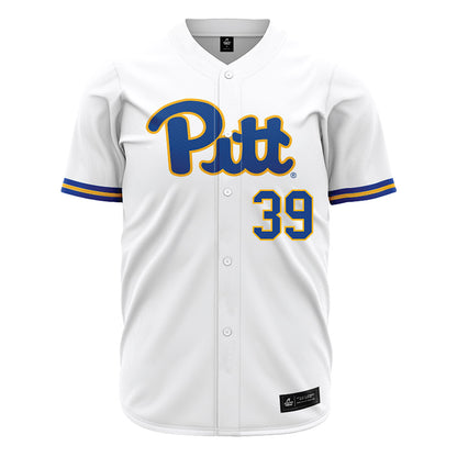 Pittsburgh - NCAA Baseball : Richie Dell - White Jersey-0