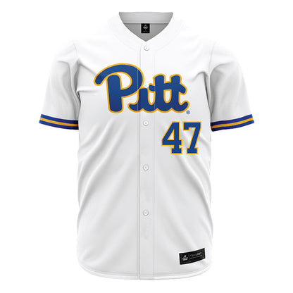 Pittsburgh - NCAA Baseball : Daniel McAuliff - White Jersey-0