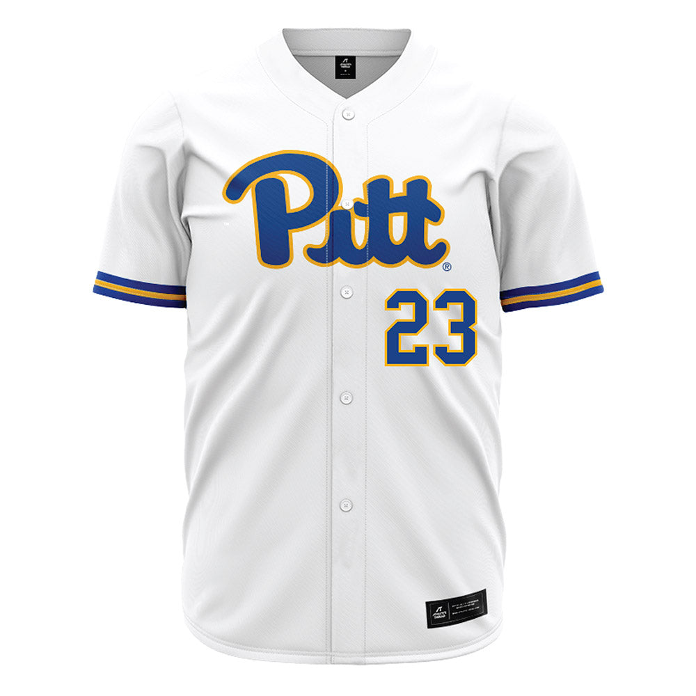 Pittsburgh - NCAA Baseball : Chris Baker - White Jersey-0