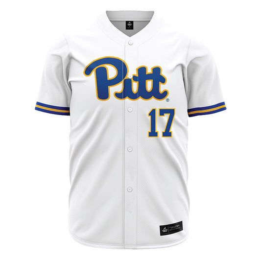 Pittsburgh - NCAA Baseball : Sam Bryan - White Jersey-0