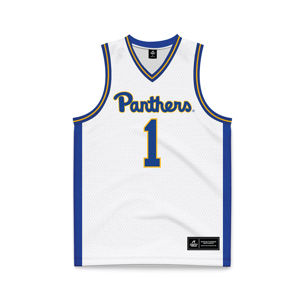 Pittsburgh - NCAA Men's Basketball : Dishon Jackson - White Basketball Jersey-0