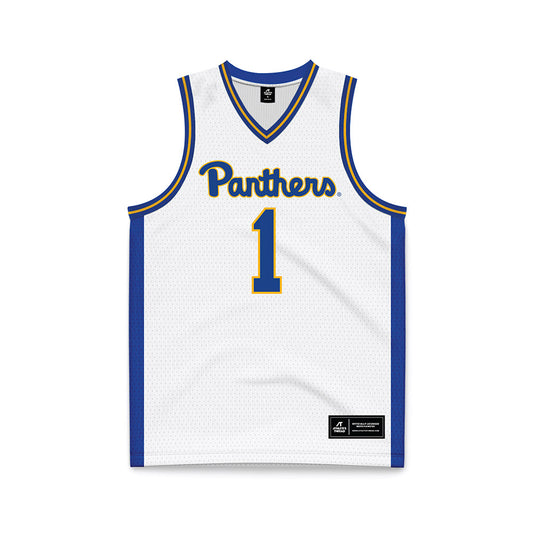 Pittsburgh - NCAA Men's Basketball : Dishon Jackson - White Basketball Jersey-0