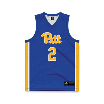 Pittsburgh - NCAA Men's Basketball : Cam Corhen - Blue Basketball Jersey-0