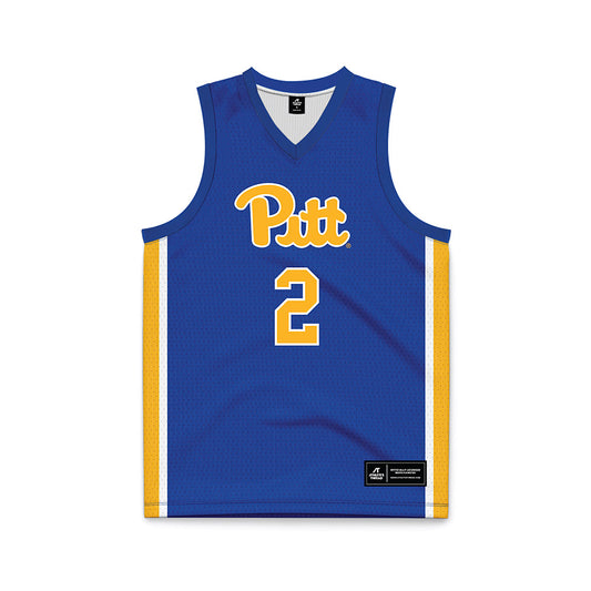 Pittsburgh - NCAA Men's Basketball : Cameron Corhen - Blue Basketball Jersey-0