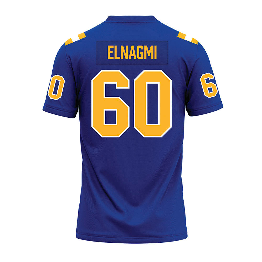 Pittsburgh - NCAA Football : Akram Elnagmi - Blue Premium Football Jersey-1