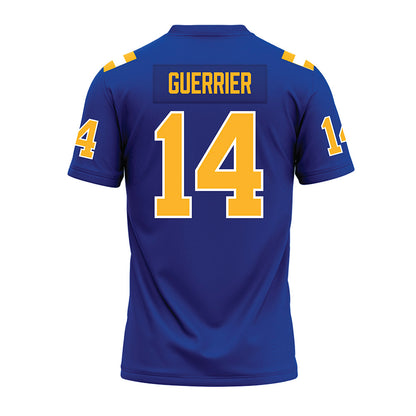Pittsburgh - NCAA Football : Joshua Guerrier - Blue Premium Football Jersey-1