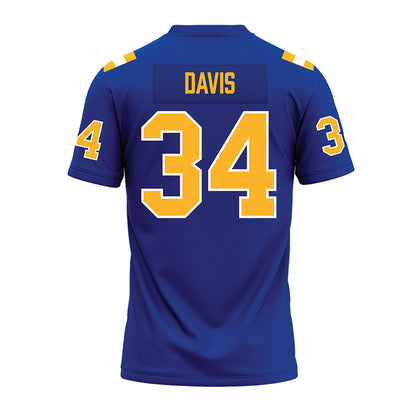 Pittsburgh - NCAA Football : Derrick Davis - Blue Premium Football Jersey-1