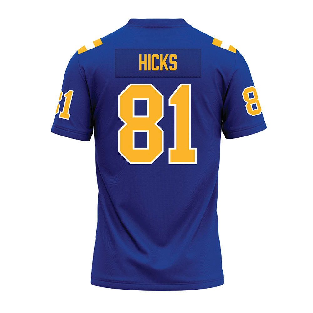Pittsburgh - NCAA Football : Cataurus Hicks - Blue Premium Football Jersey-1