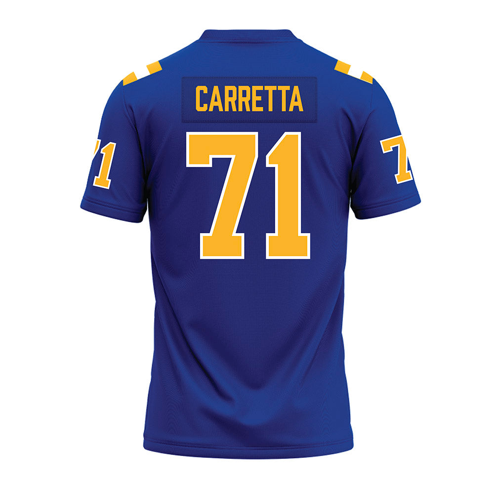 Pittsburgh - NCAA Football : Ryan Carretta - Blue Premium Football Jersey-1