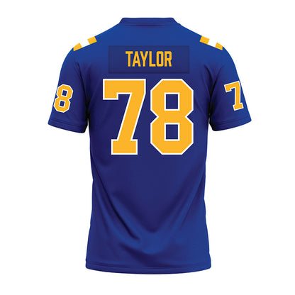 Pittsburgh - NCAA Football : Branson Taylor - Blue Premium Football Jersey-1