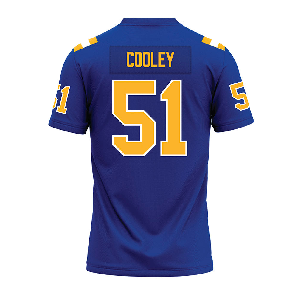 Pittsburgh - NCAA Football : Jiavani Cooley - Blue Premium Football Jersey-1
