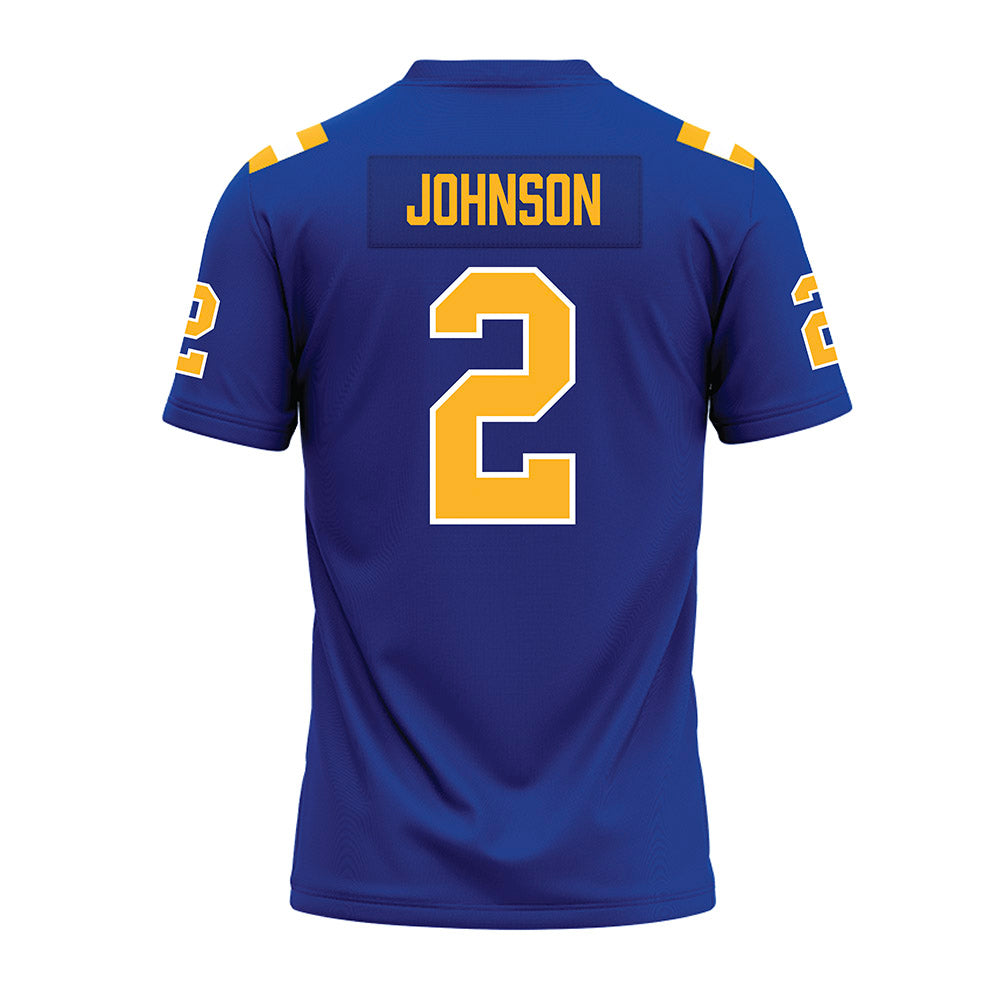 Pittsburgh - NCAA Football : Kenneth Johnson - Blue Premium Football Jersey-1