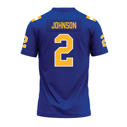 Pittsburgh - NCAA Football : Kenneth Johnson - Blue Premium Football Jersey-1