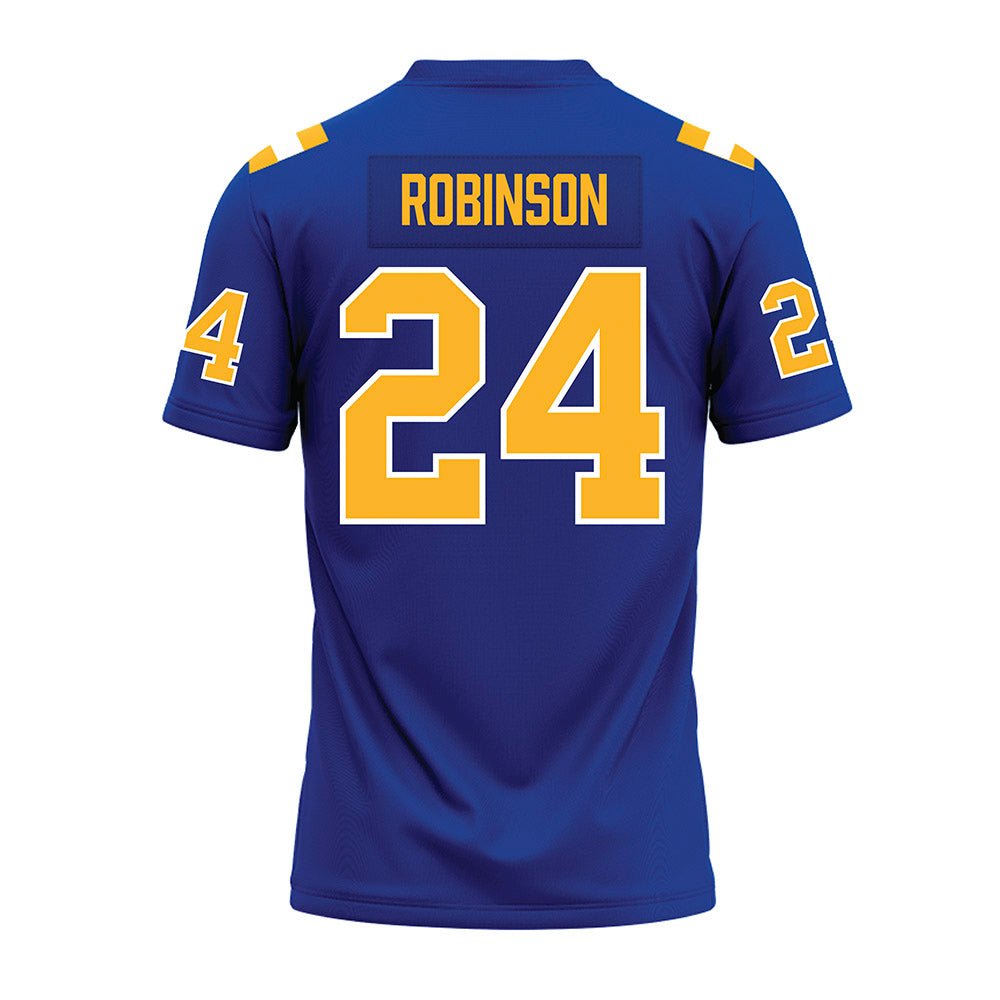 Pittsburgh - NCAA Football : Tyreek Robinson - Blue Premium Football Jersey-1