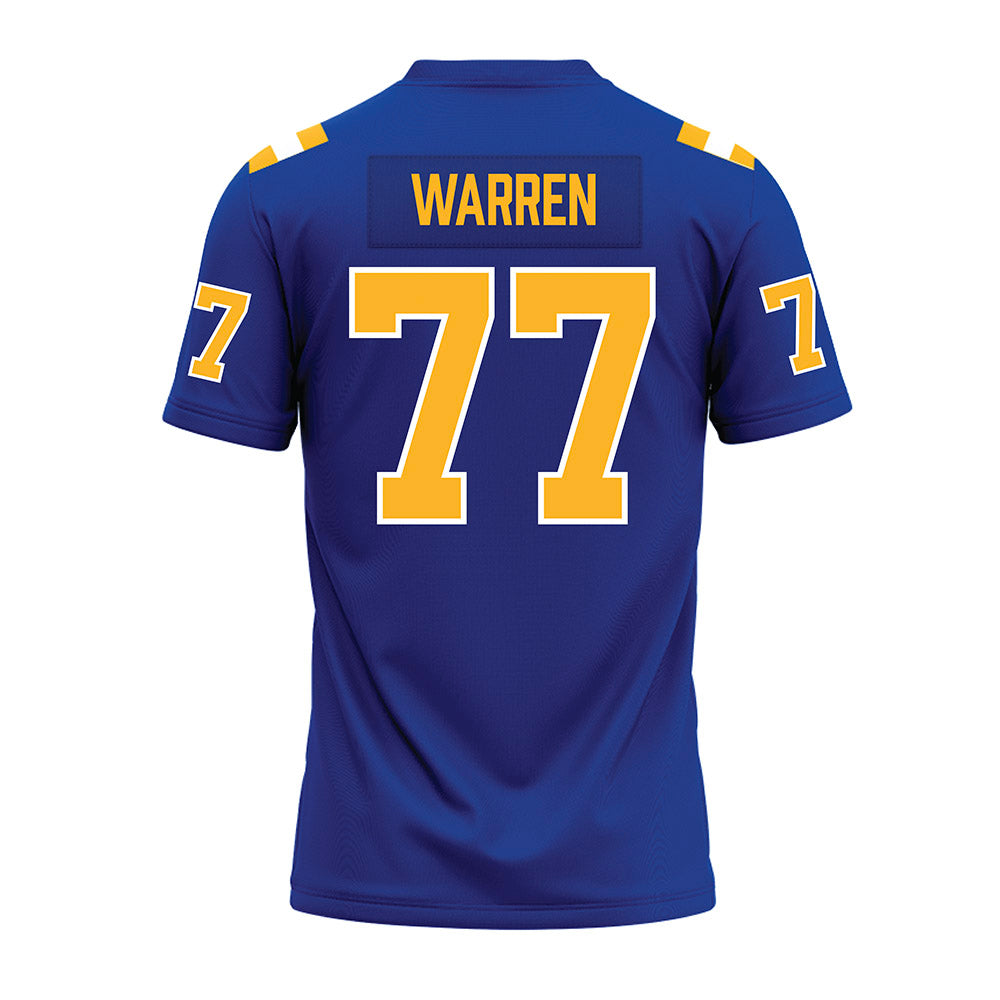 Pittsburgh - NCAA Football : Carter Warren - Blue Premium Football Jersey-1