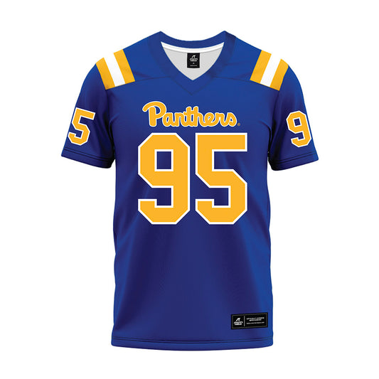 Pittsburgh - NCAA Football : Francis Brewu - Blue Premium Football Jersey-0