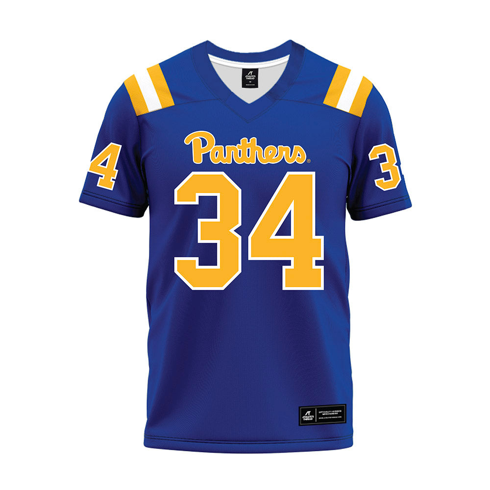Pittsburgh - NCAA Football : Marcus Serrano - Blue Premium Football Jersey-0