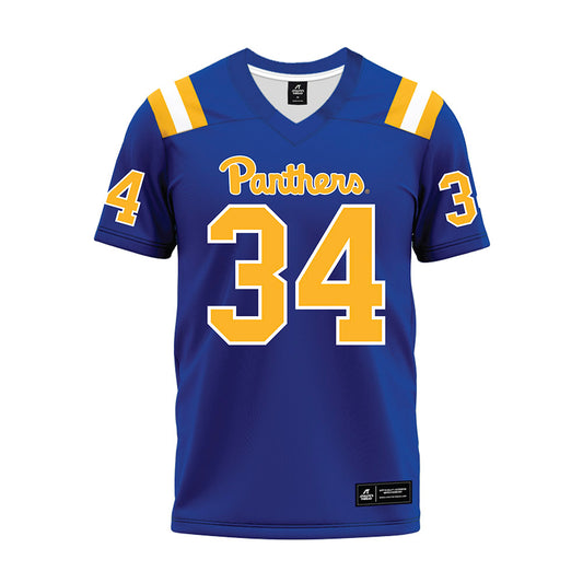 Pittsburgh - NCAA Football : Marcus Serrano - Blue Premium Football Jersey-0