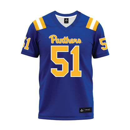 Pittsburgh - NCAA Football : Jiavani Cooley - Blue Premium Football Jersey-0