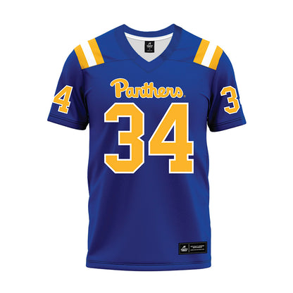Pittsburgh - NCAA Football : Derrick Davis - Blue Premium Football Jersey-0