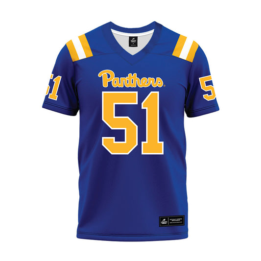 Pittsburgh - NCAA Football : Drew Foster - Blue Premium Football Jersey-0