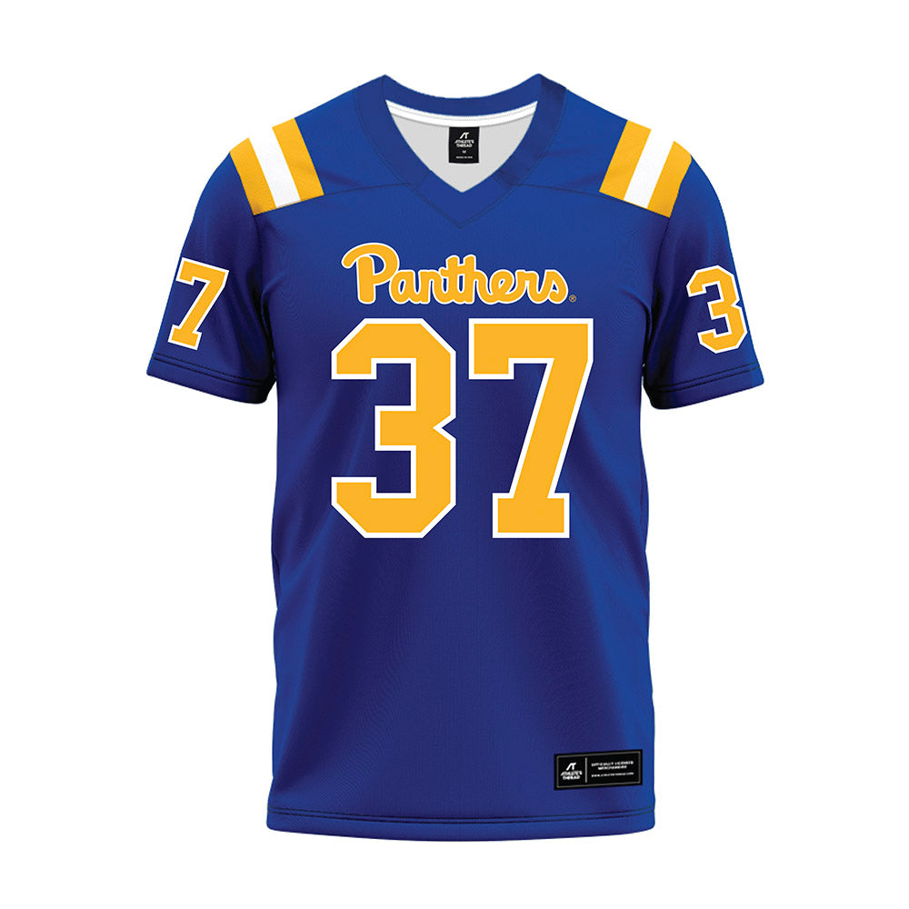 Pittsburgh - NCAA Football : Davin Brewton - Blue Premium Football Jersey-0