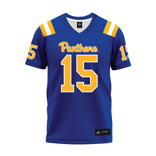 Pittsburgh - NCAA Football : Rashad Battle - Blue Premium Football Jersey-0