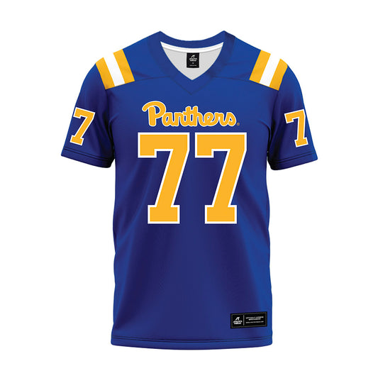 Pittsburgh - NCAA Football : Jackson Brown - Blue Premium Football Jersey-0