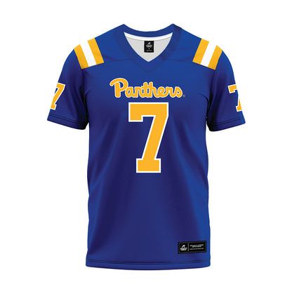 Pittsburgh - NCAA Football : Javon Mcintyre - Blue Premium Football Jersey-0