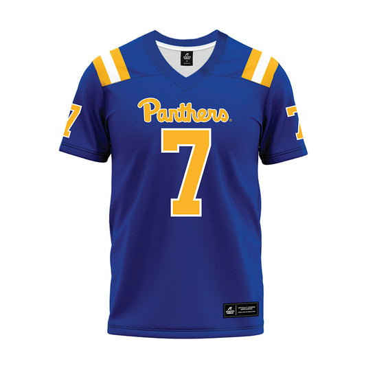 Pittsburgh - NCAA Football : Javon Mcintyre - Blue Premium Football Jersey-0