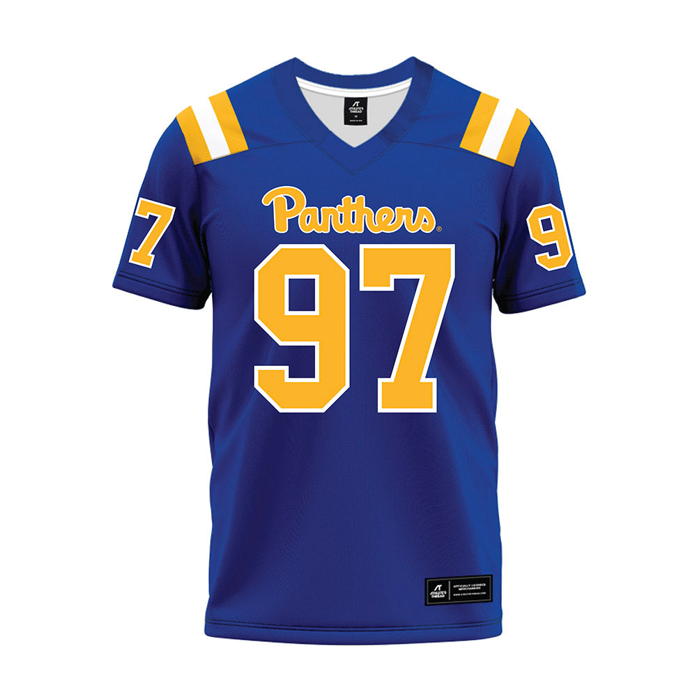 Pittsburgh - NCAA Football : Cade Dowd - Blue Premium Football Jersey-0