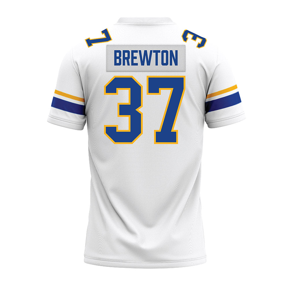 Pittsburgh - NCAA Football : Davin Brewton - White Premium Football Jersey-1