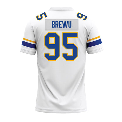 Pittsburgh - NCAA Football : Francis Brewu - White Premium Football Jersey-1