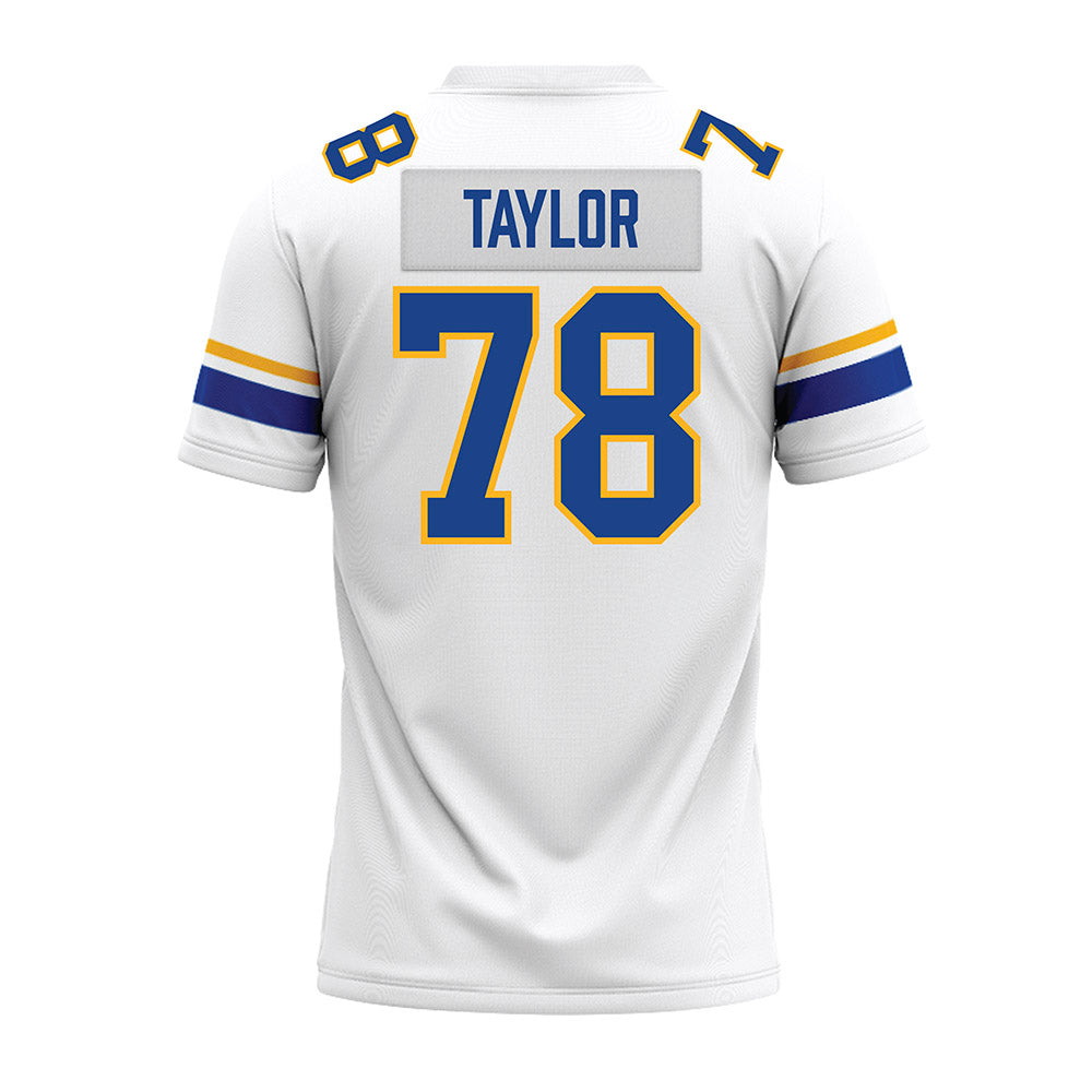 Pittsburgh - NCAA Football : Branson Taylor - White Premium Football Jersey-1