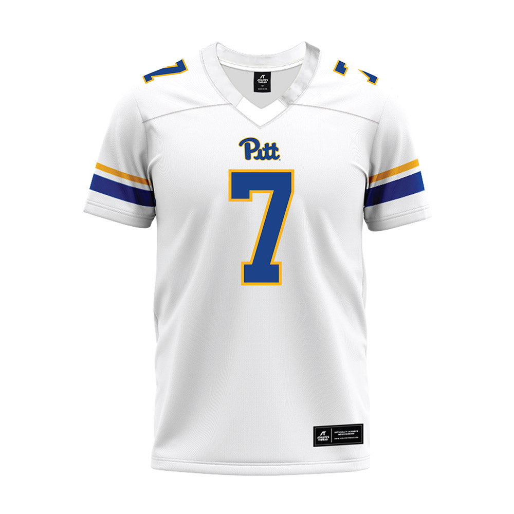 Pittsburgh - NCAA Football : Javon Mcintyre - White Premium Football Jersey-0