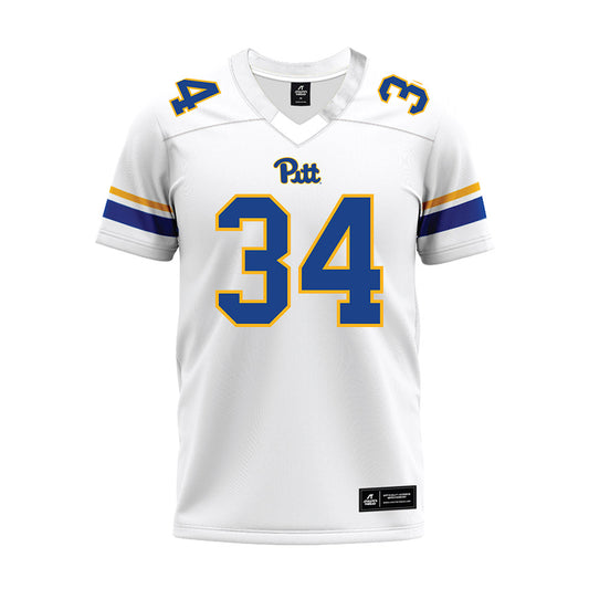 Pittsburgh - NCAA Football : Cruce Brookins - White Premium Football Jersey-0