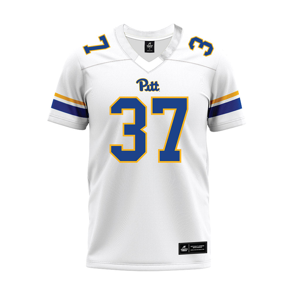 Pittsburgh - NCAA Football : Davin Brewton - White Premium Football Jersey-0