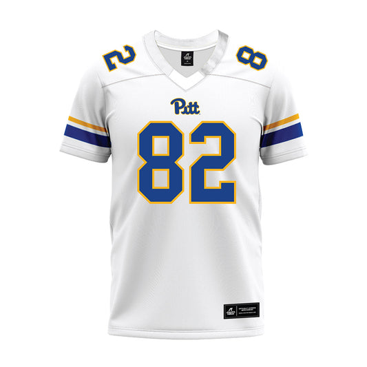 Pittsburgh - NCAA Football : Malachi Thomas - White Premium Football Jersey-0