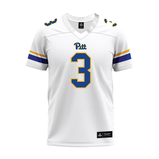 Pittsburgh - NCAA Football : Blue Hunnits - White Premium Football Jersey-0