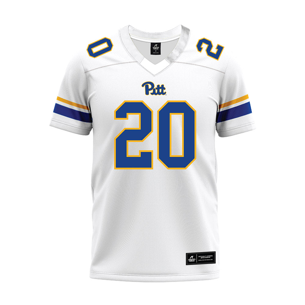 Pittsburgh - NCAA Football : Davion Pritchard - White Premium Football Jersey-0
