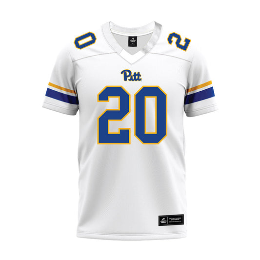 Pittsburgh - NCAA Football : Davion Pritchard - White Premium Football Jersey-0