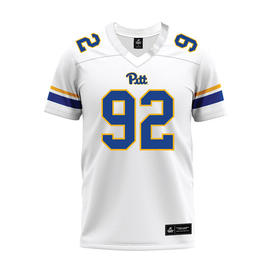 Pittsburgh - NCAA Football : Kaemon Tijerina - White Premium Football Jersey-0