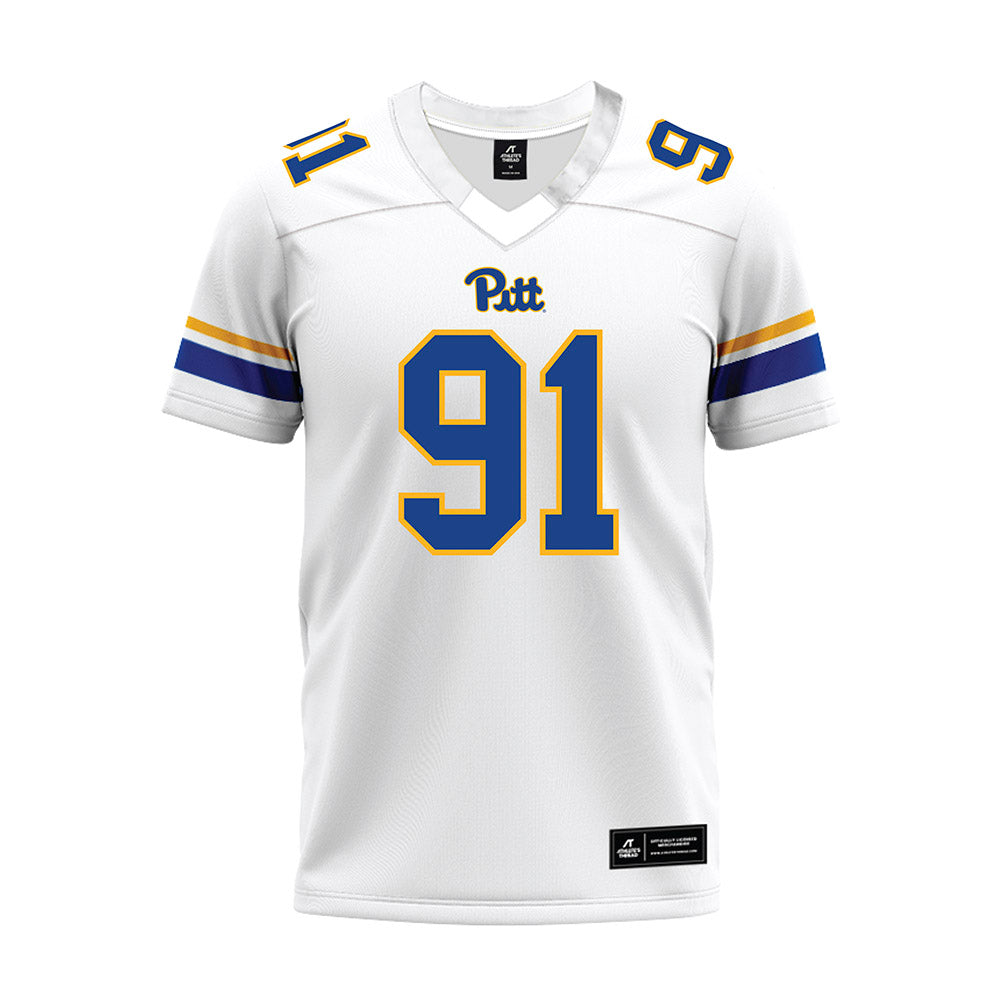 Pittsburgh - NCAA Football : Caleb Junko - White Premium Football Jersey-0
