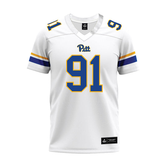 Pittsburgh - NCAA Football : Caleb Junko - White Premium Football Jersey-0