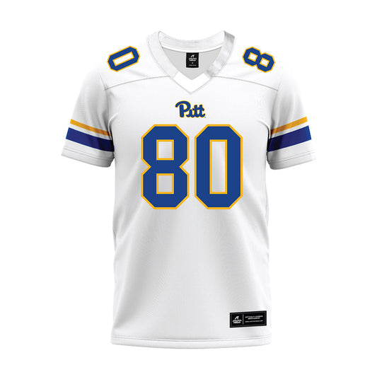 Pittsburgh - NCAA Football : Bryce Yates - White Premium Football Jersey-0