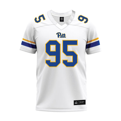 Pittsburgh - NCAA Football : Francis Brewu - White Premium Football Jersey-0