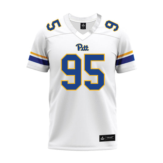 Pittsburgh - NCAA Football : Francis Brewu - White Premium Football Jersey-0