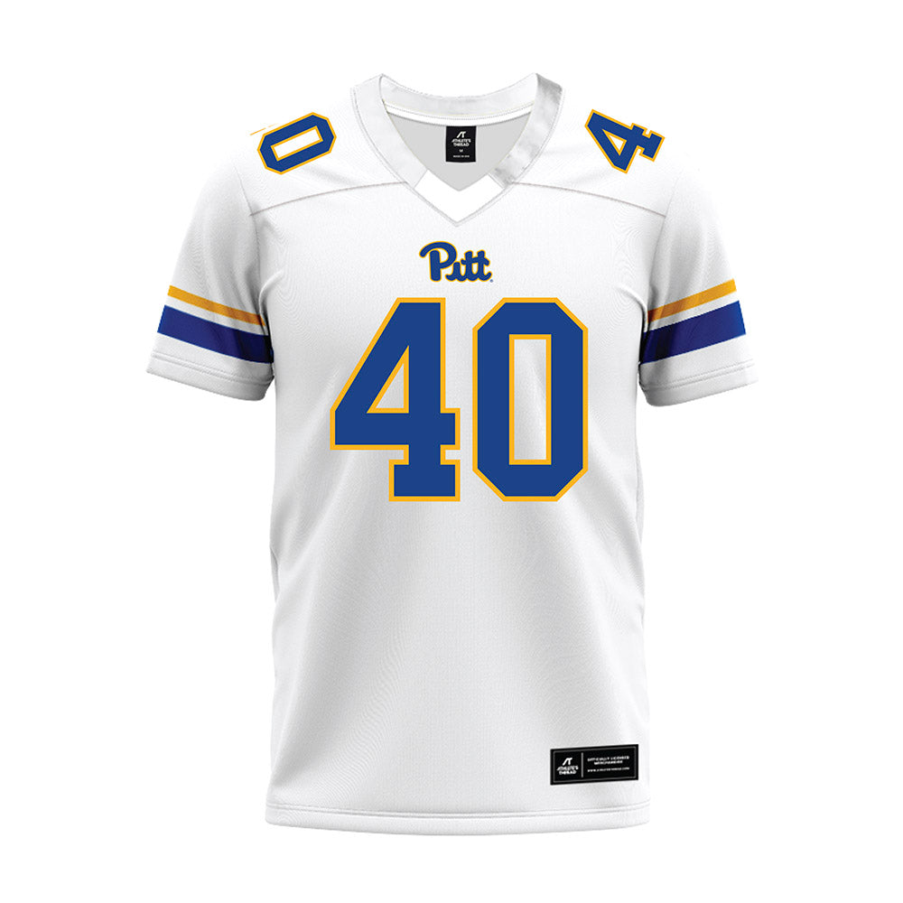 Pittsburgh - NCAA Football : Amah Agwu - White Premium Football Jersey-0
