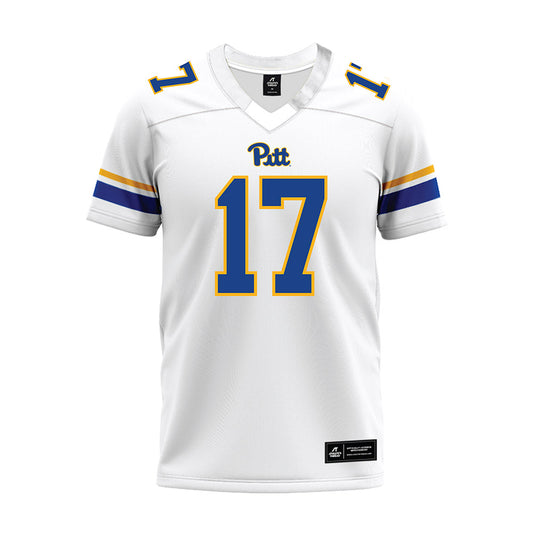 Pittsburgh - NCAA Football : Cole Woodson - White Premium Football Jersey-0