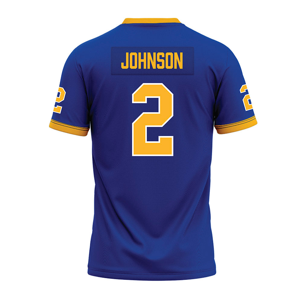 Pittsburgh - NCAA Football : Kenneth Johnson - Blue Premium Football Jersey-1